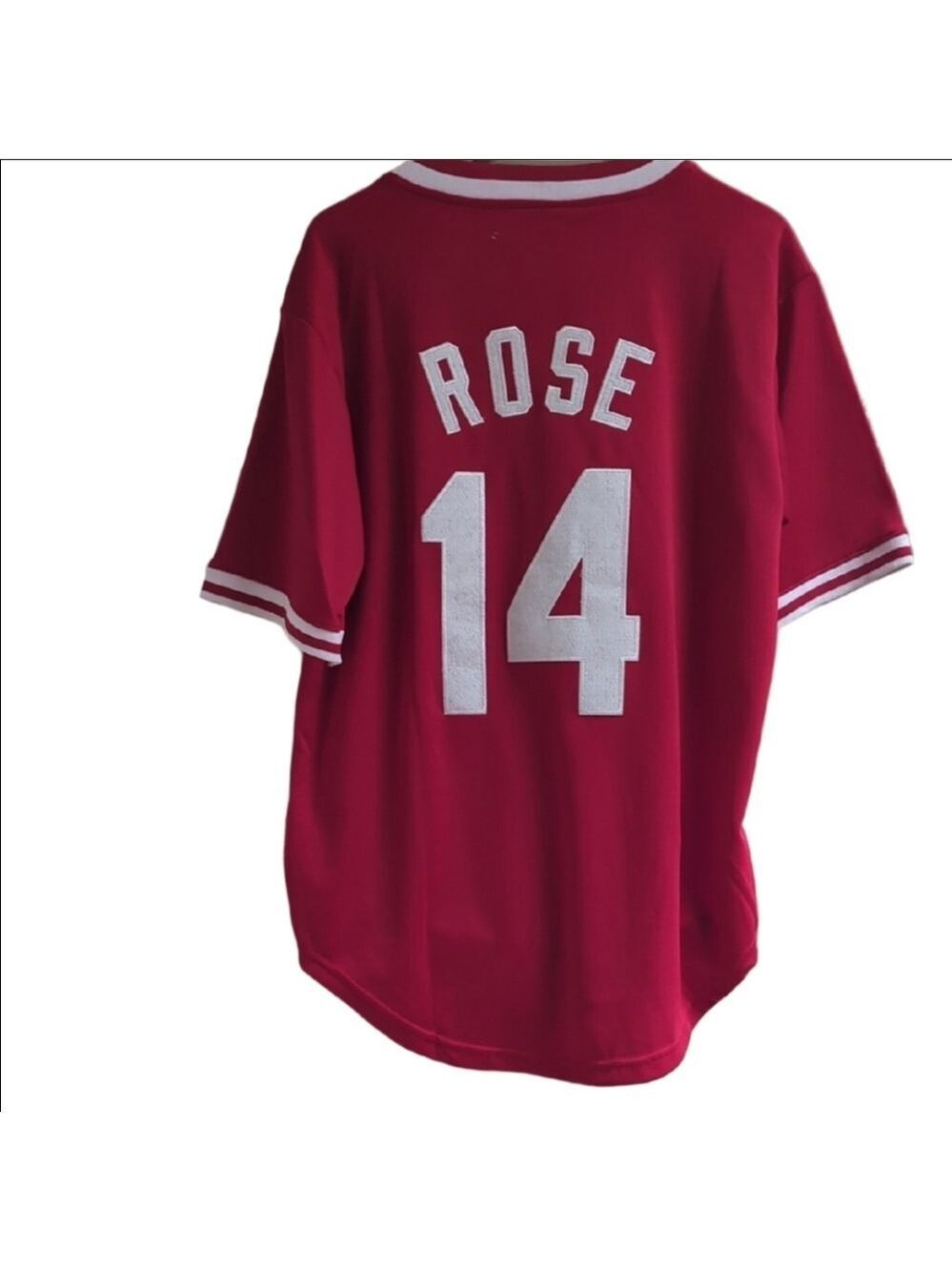 Mitchell & Ness Pete Rose Cincinnati Reds Cooperstown Jersey - Red - Large